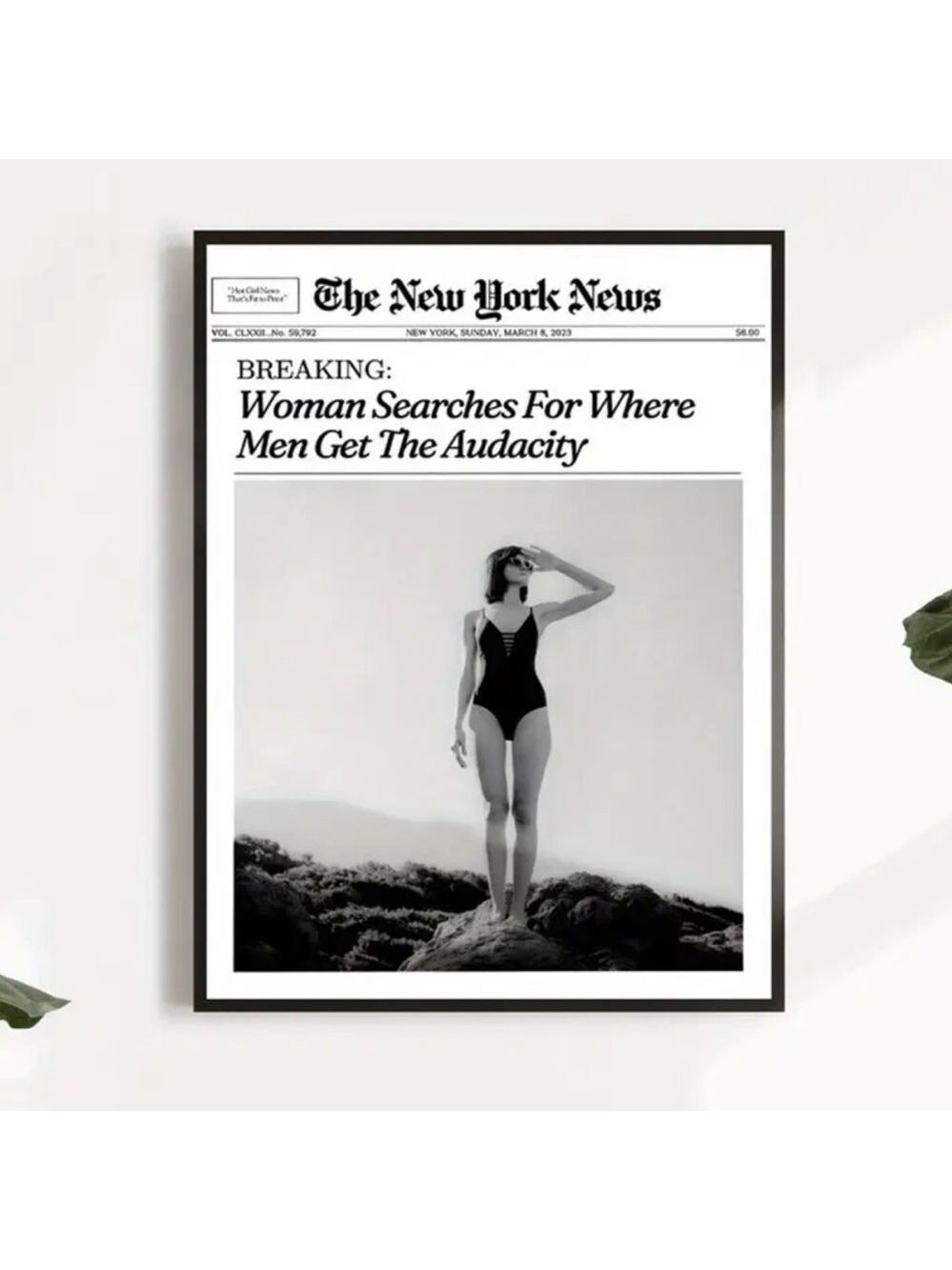 “Where Men Get The Audacity” Canvas Feminist Print Wall Art - Picture 5 of 6